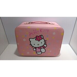 Pink Hello Kitty Travel Cosmetic Case Box Beauty Makeup Case Bag Organizer